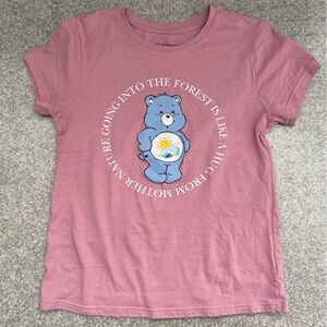 Care Bears T-shirt in a purple/pink color.